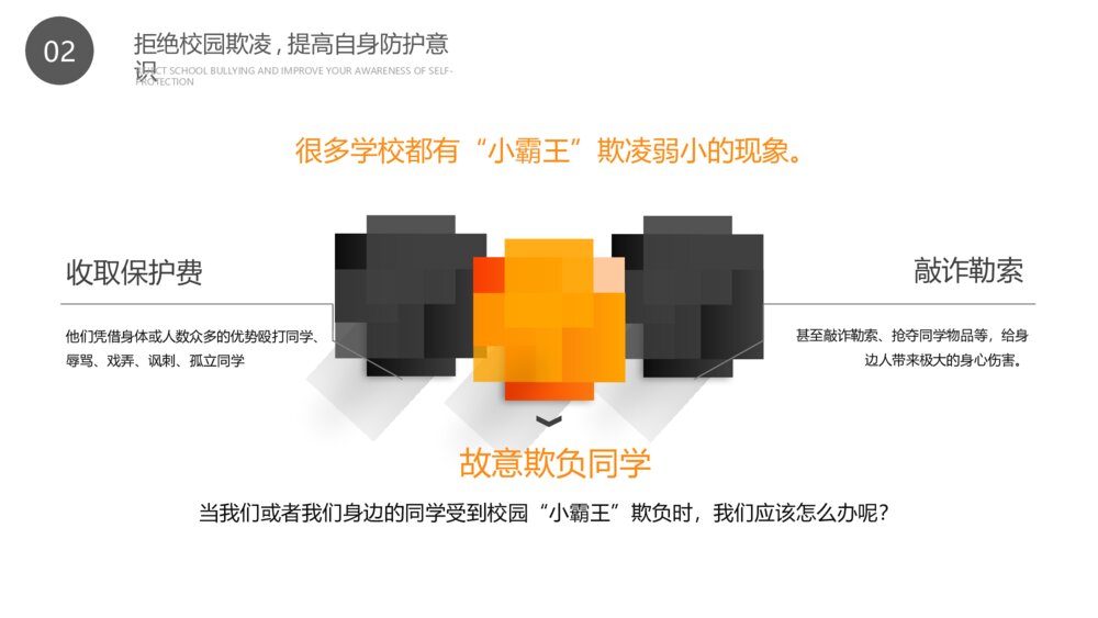 中小学生预防校园欺凌主题班会PPT课件（带内容文字）8