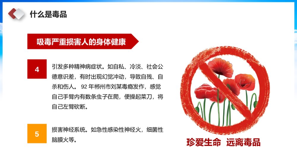 禁毒教育主题宣传活动主题班会PPT课件-《珍爱生命 远离毒品》9