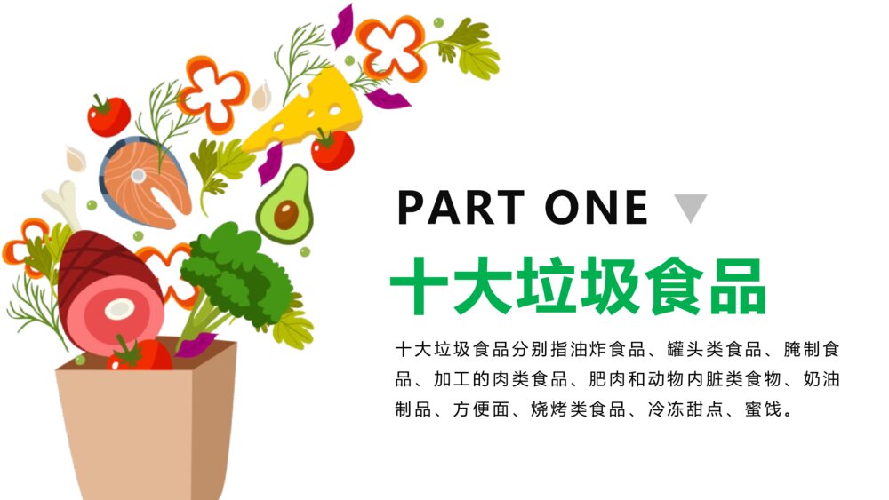 关注食品安全教育主题班会PPT课件（带内容文字）4