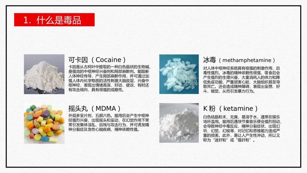 《珍爱生命 远离毒品》国际禁毒日PPT教学课件7