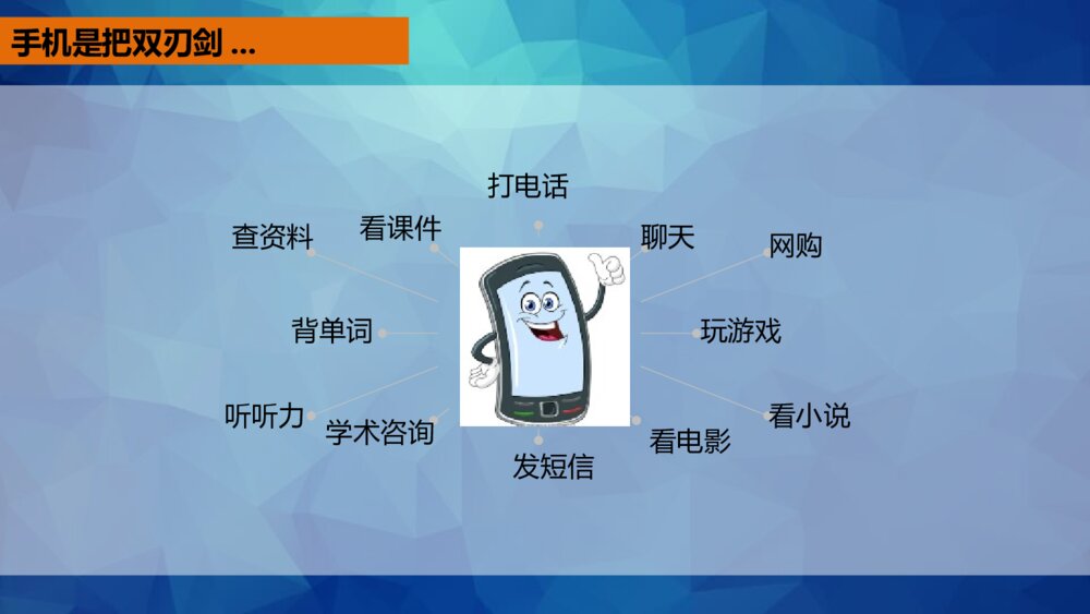 大学生远离手机主题班会PPT课件（带内容文字·电子版可编辑修改）8