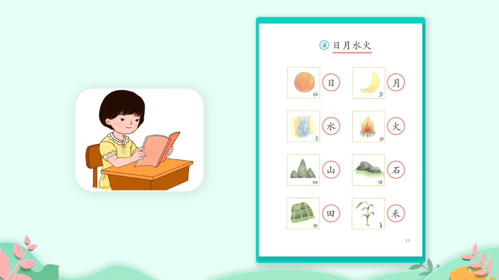 《日月水火》PPT课件·人教部编版·小学生语文一年级上册识字一（课时1）7