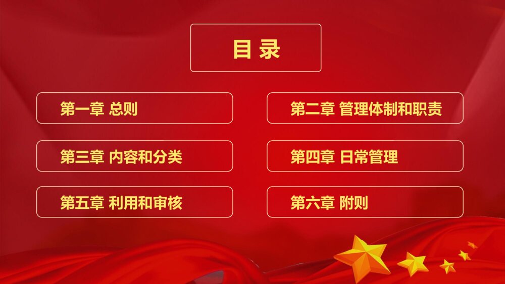 《干部人事档案工作条例》党课PPT(内容文字可编辑修改)3