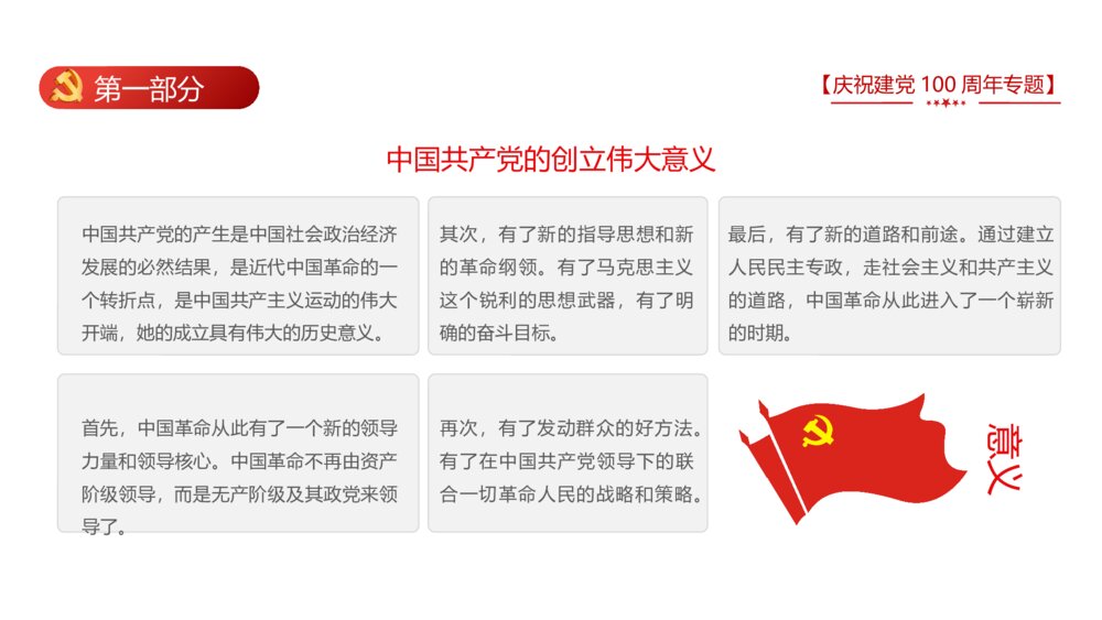 庆祝建党100周年专题党课PPT《学好百年党史凝聚奋斗伟力》7