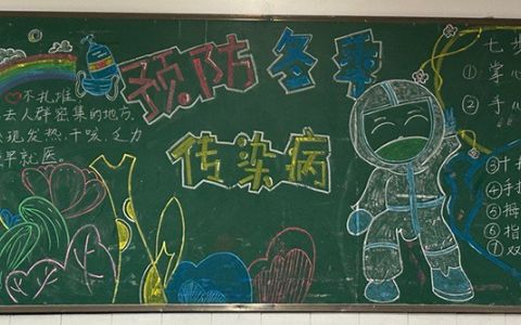 2022小学生预防冬季传染病黑板报+内容文字