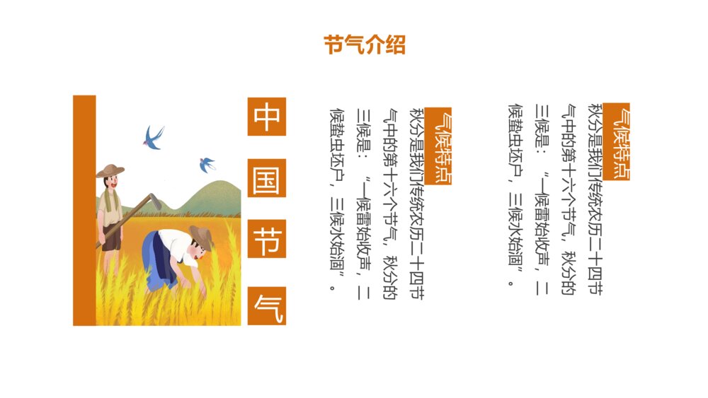 金色银杏叶·二十四节气秋分PPT6