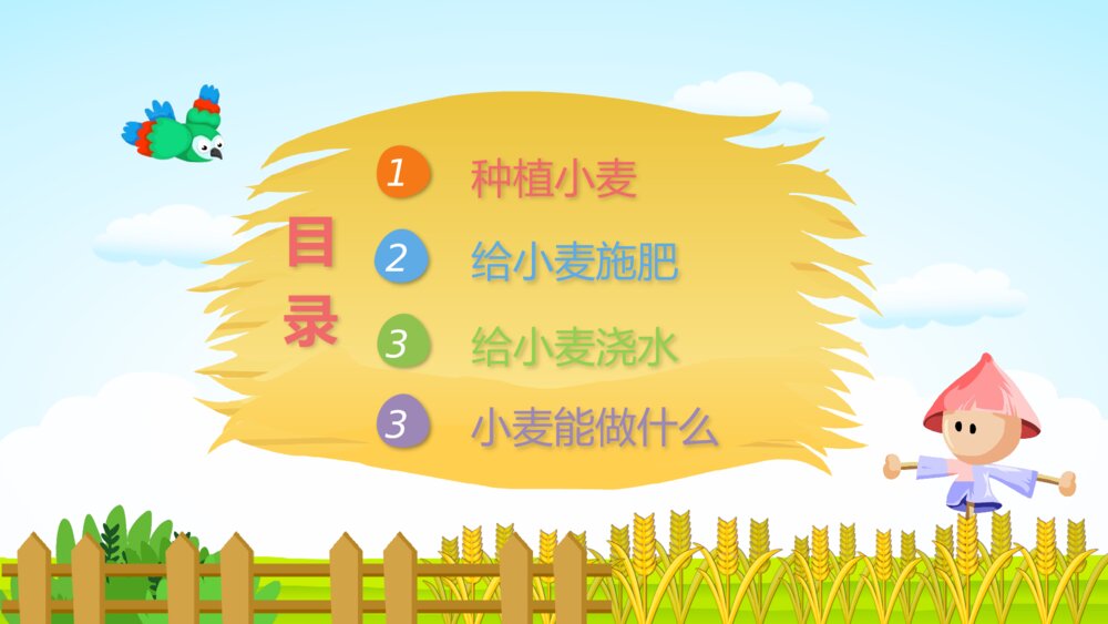 《小麦的一生》幼儿园科学教育教学PPT课件2