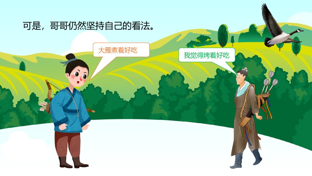 《兄弟争雁》幼儿园卡通故事PPT课件7