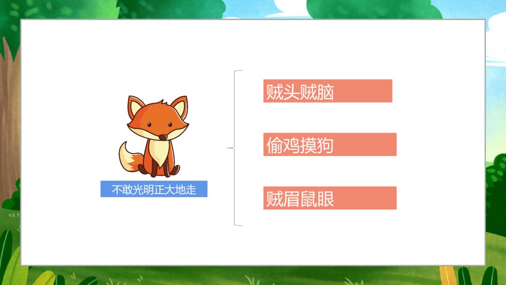《狐假虎威》小学寓言成语小故事PPT课件7