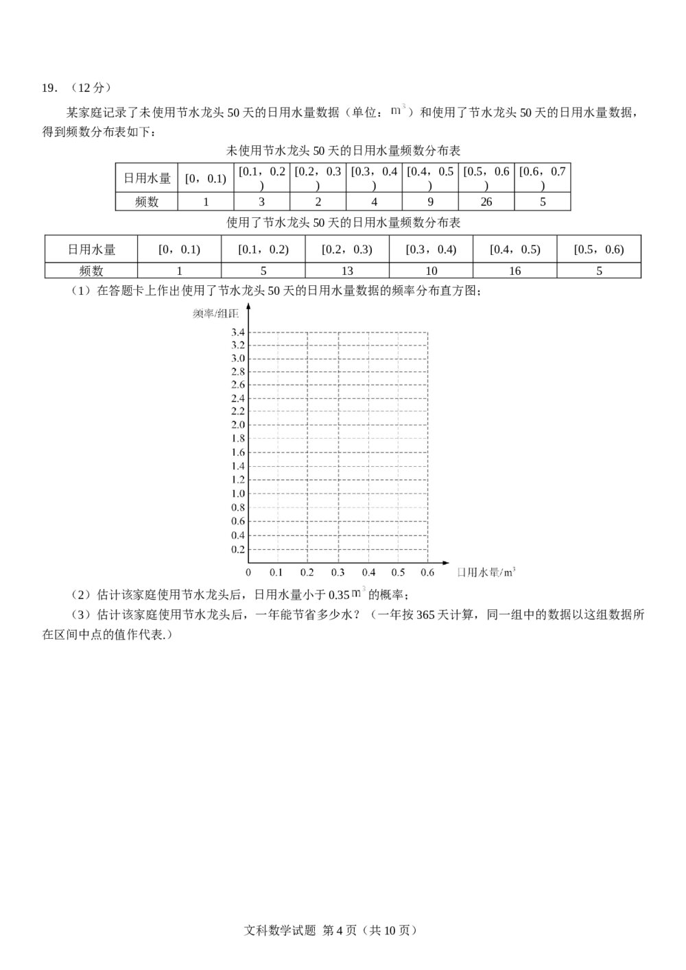 2018年山东高考(文科)数学真题试卷+参考答案4