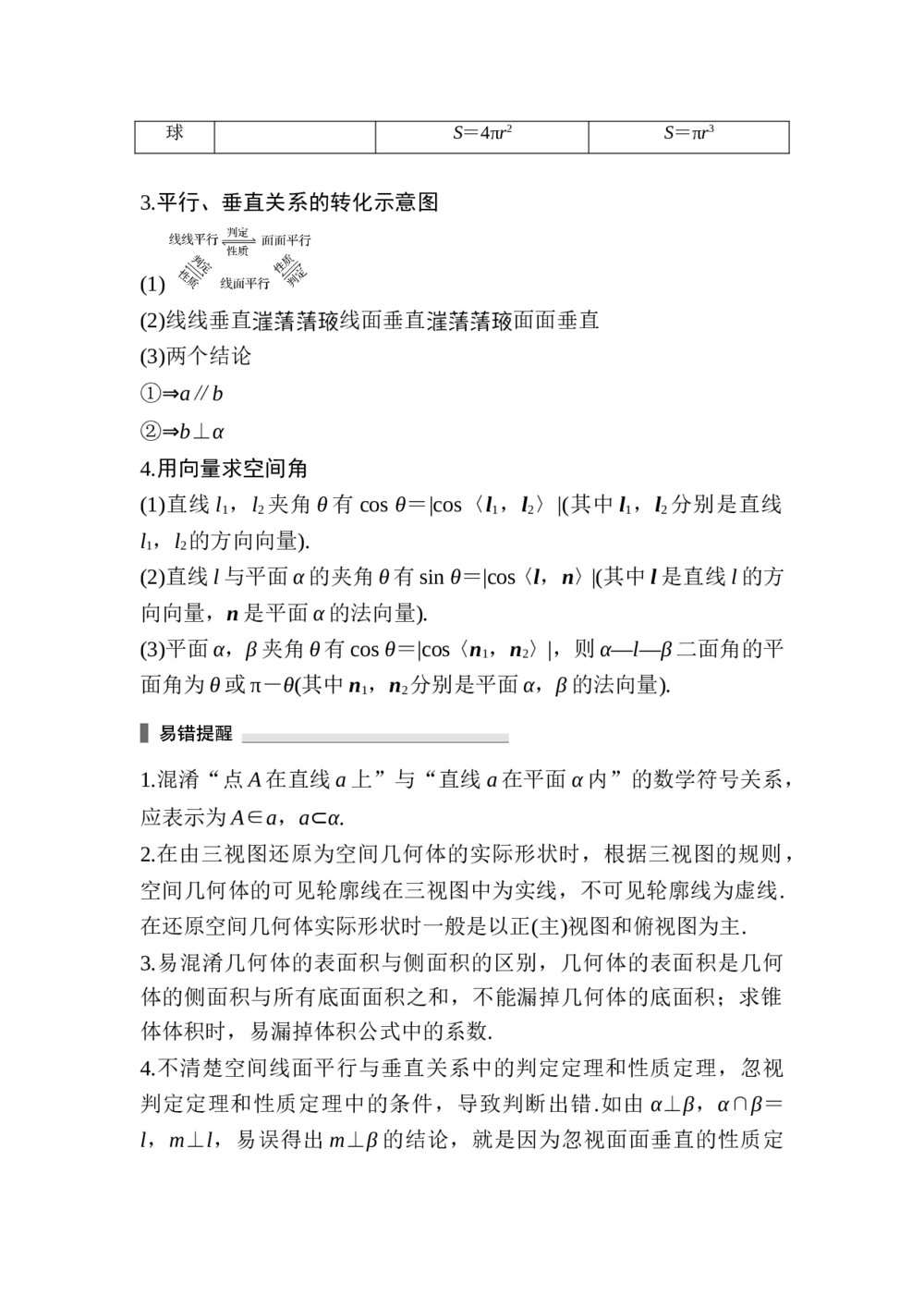 2017年高考数学考前回扣教材6《立体几何》2