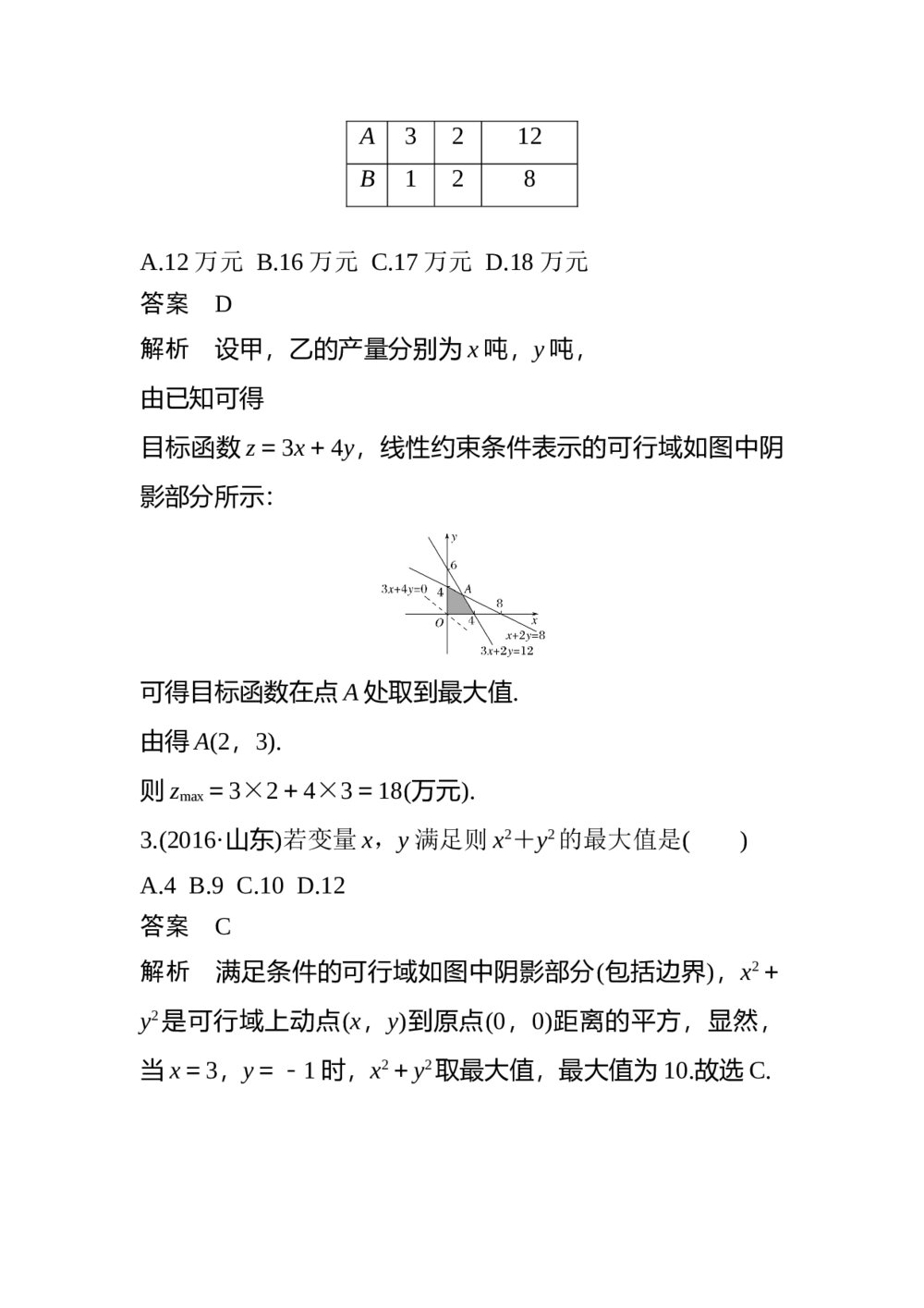 2017年高考数学知识方法专题2《不等式与线性规划第5练 如何让“线性规划”不失分》2