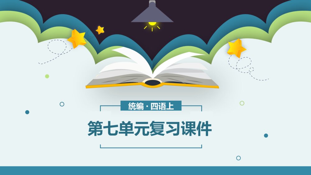 统编版小学语文四年级语文上册第七单元复习课件PPT下载