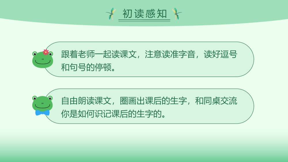 统编版一年级语文上册第六单元课文7《青蛙写诗》教师公开课PPT课件3