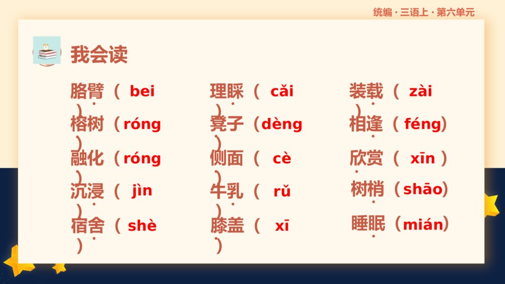 统编版小学语文三年级语文上册第六单元复习课件PPT下载4