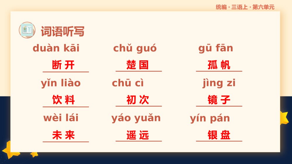 统编版小学语文三年级语文上册第六单元复习课件PPT下载8