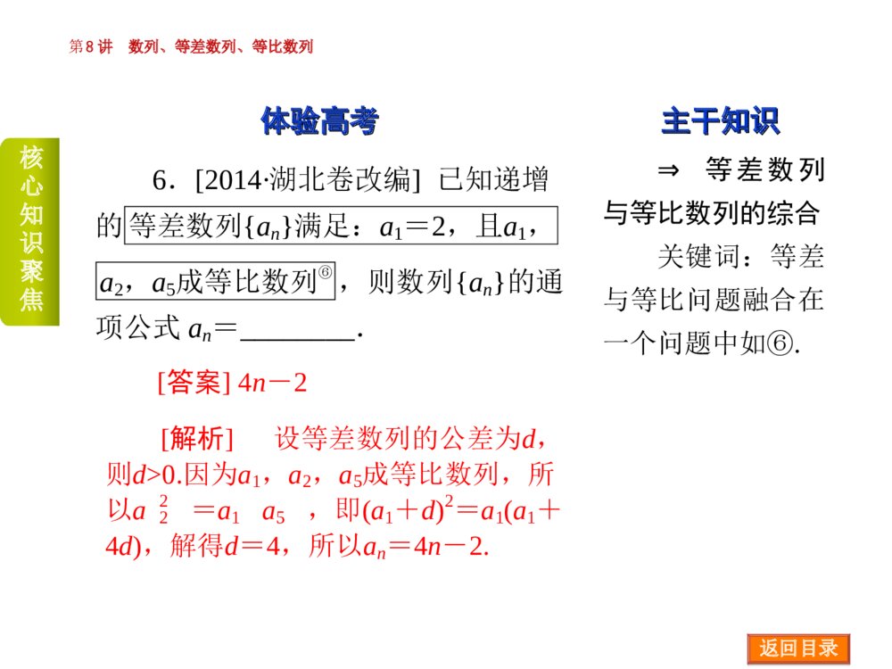 2015高三数学《文科》二轮复习《专题3 数列》PPT版8