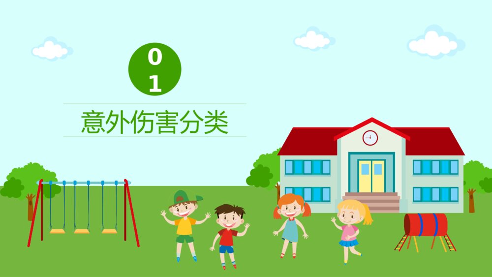 幼儿园意外伤害的防范以及处理知识培训PPT课件（带内容文字）3