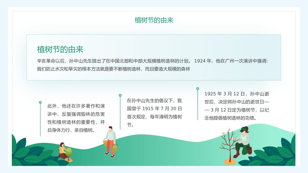 《植树节爱护环境保护地球》植树节主题班会PPT课件5