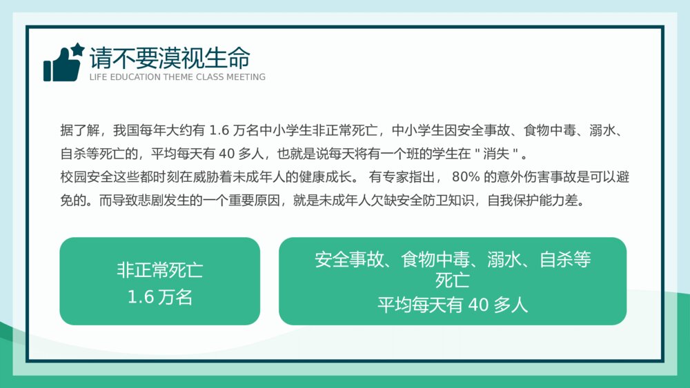 《让生命之花绽放光彩》中小学生命教育主题班会PPT课件6