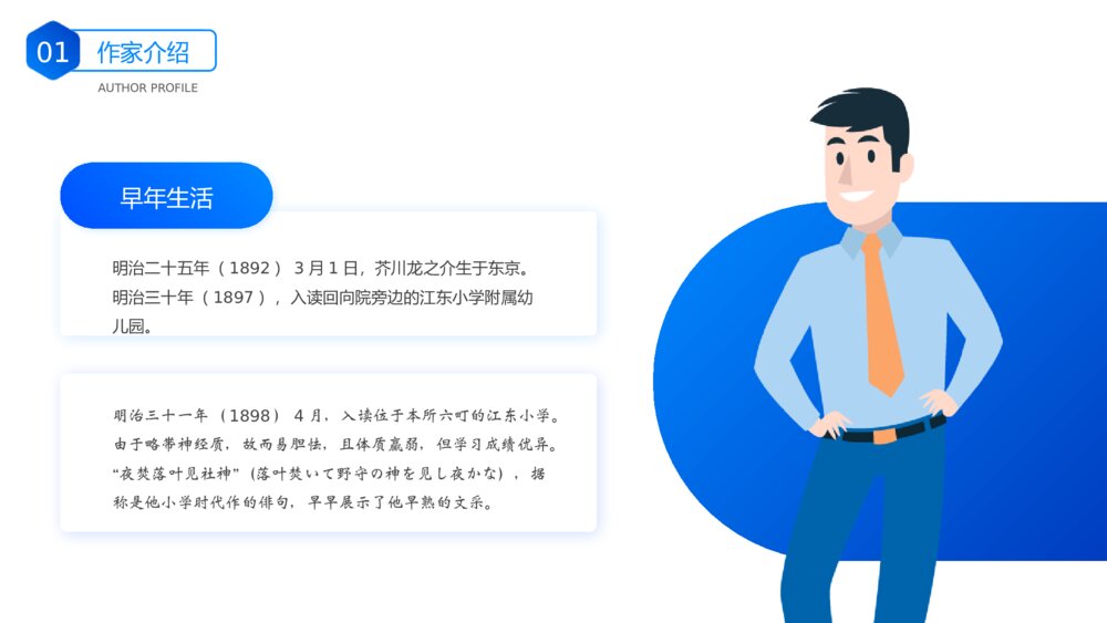 《芥川龙之介》知名文学作家名人介绍PPT课件下载6