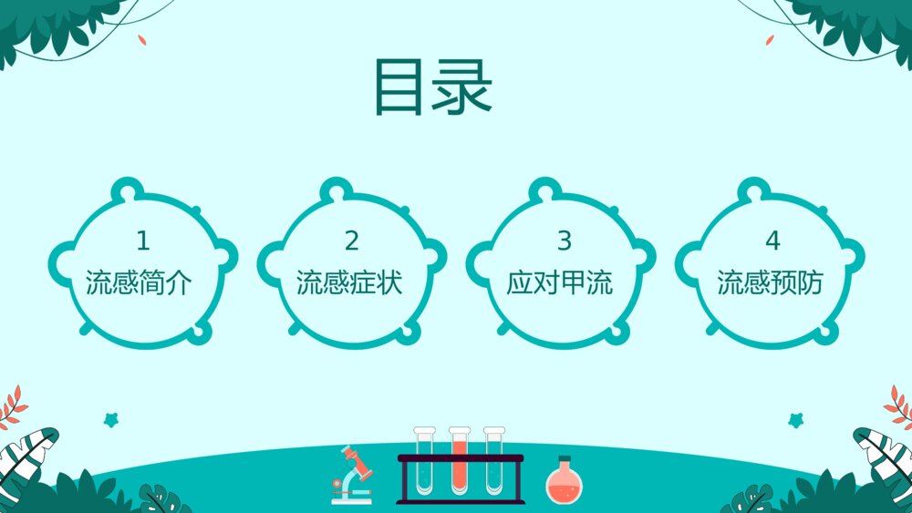 幼儿园中小学预防流感主题教育PPT课件·甲流的预防和治疗2