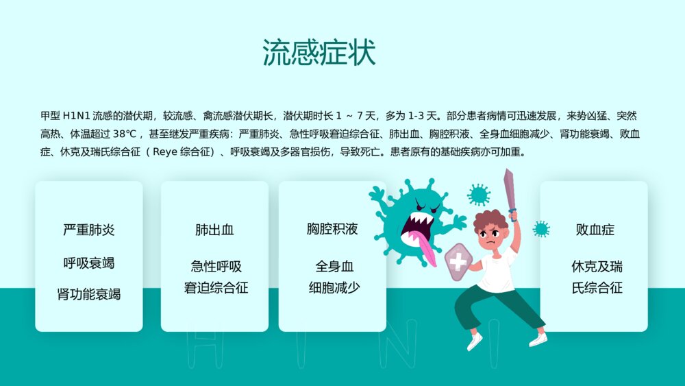 幼儿园中小学预防流感主题教育PPT课件·甲流的预防和治疗7