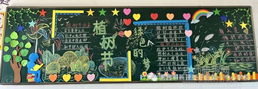 植树节黑板主题·让绿色拥抱家园·植树节黑板报大全