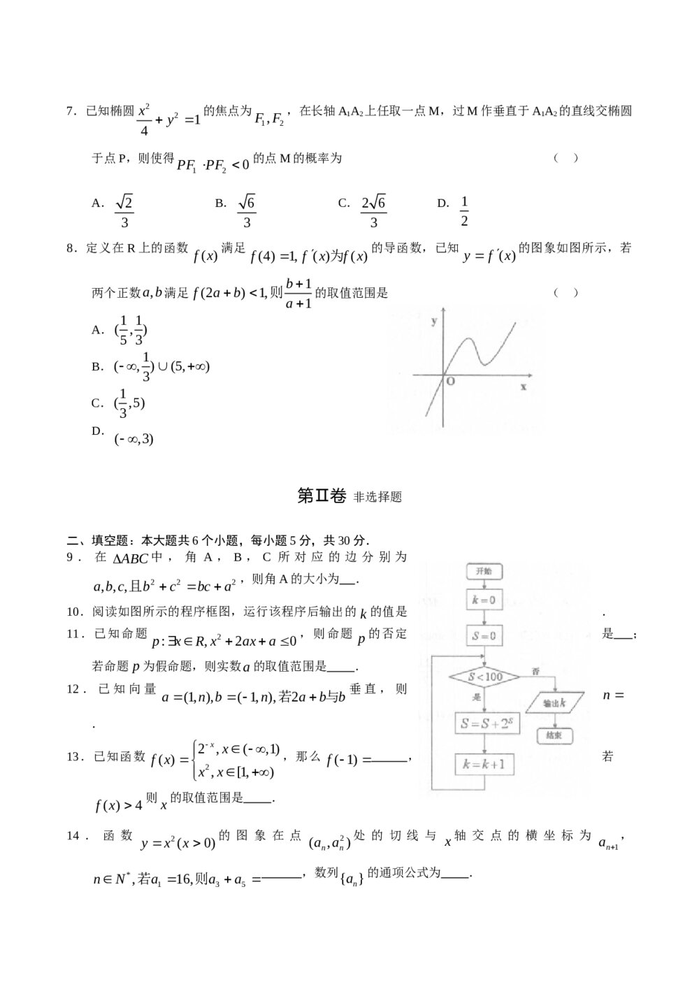 北京石景山区2011年高三统一测试数学试题(文科)+参考答案2
