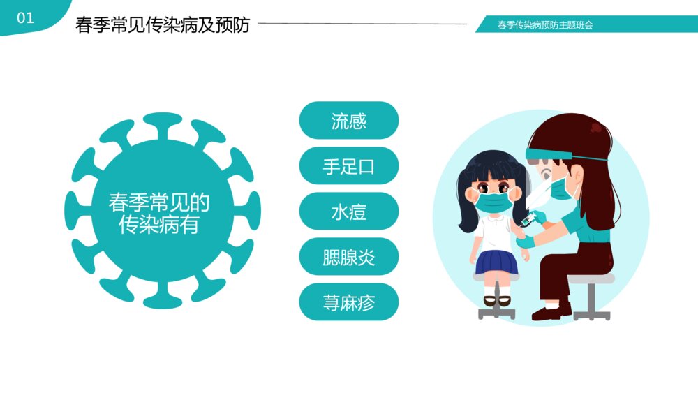 春季传染病预防知识普及主题班会PPT课件下载4