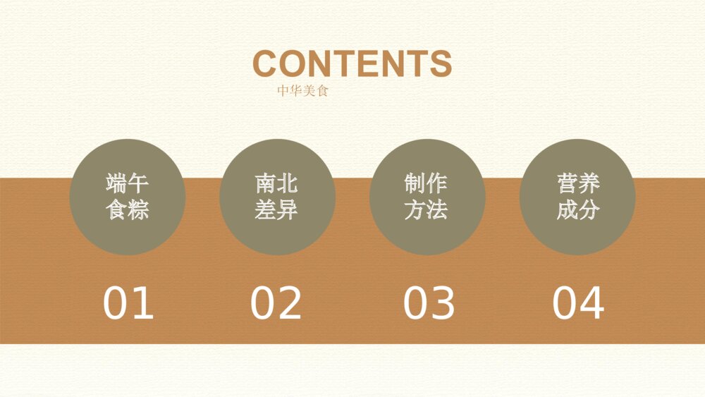 中国传统端午节粽子美食PPT课件下载2