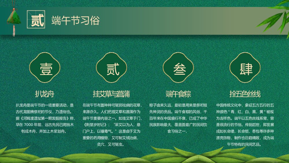 粽情端午端午节节日介绍通用PPT课件8