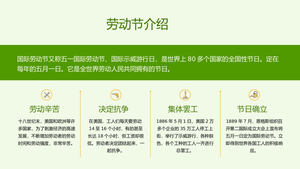 中小学生五一劳动节主题班会劳动最光荣弘扬劳模精神PPT课件下载4