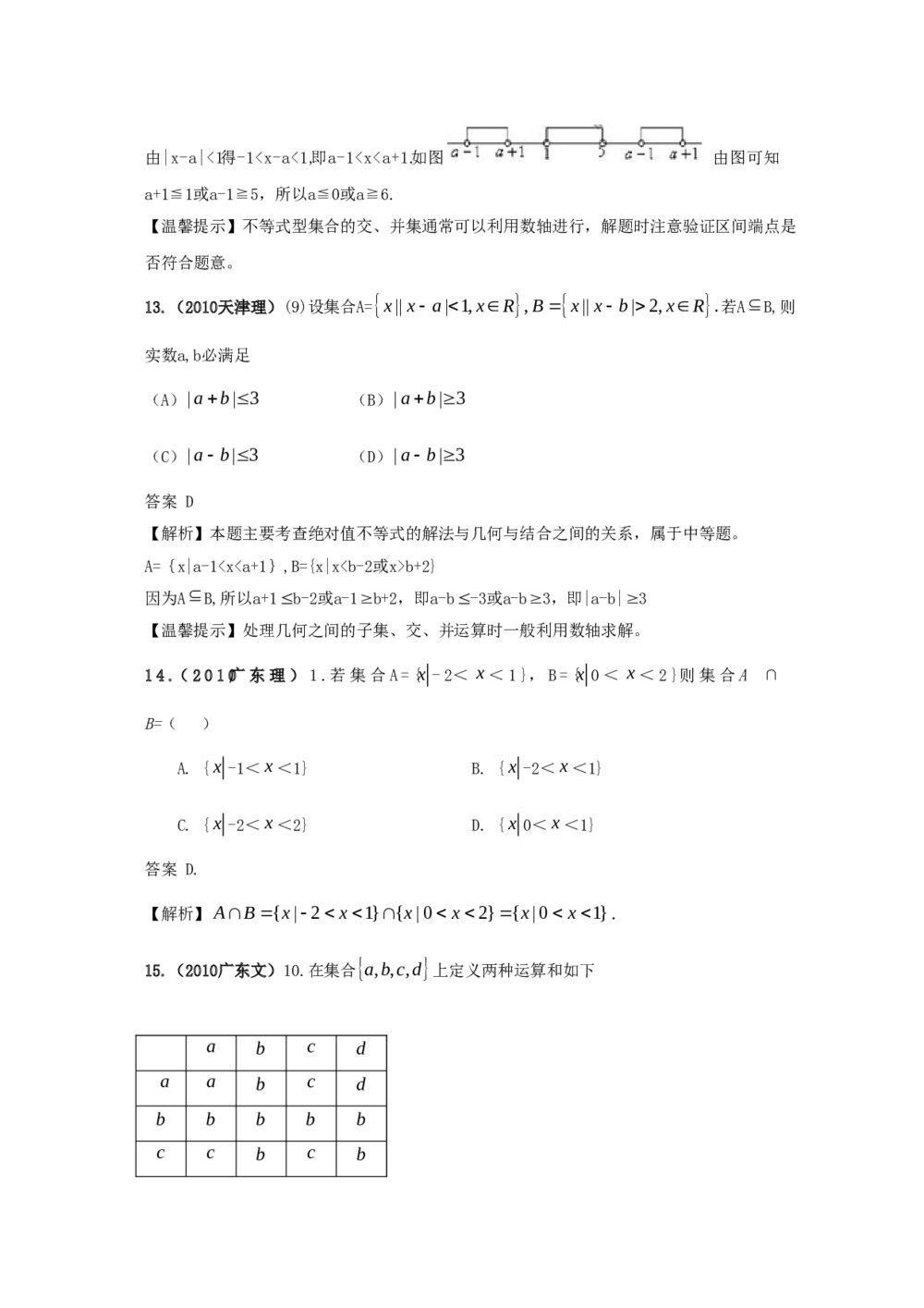 最新6年高考4年模拟试题试卷--第一章第一节集合(答案解析)4