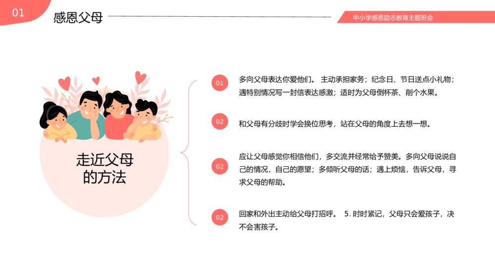 中小学感恩父母老师励志主题教育主题班会PPT课件（带内容）6