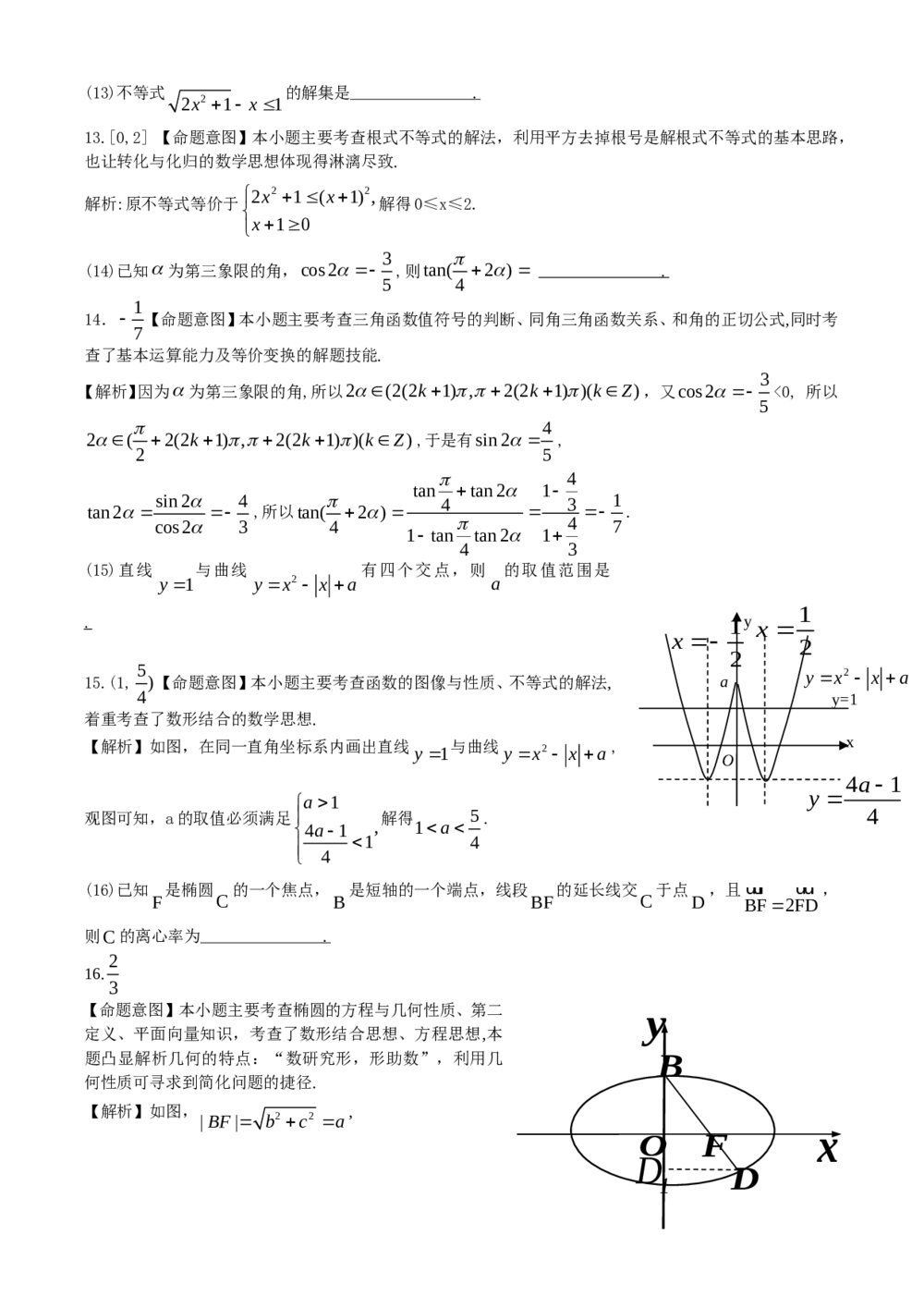 (理全国Ⅰ-Ⅱ卷)高考数学理科试卷及答案解析6