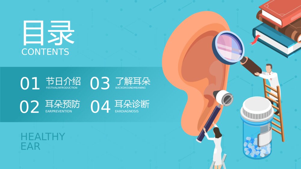 3月3日全国爱耳日主题教育《远离噪音保护听力》耳科护理PPT课件2