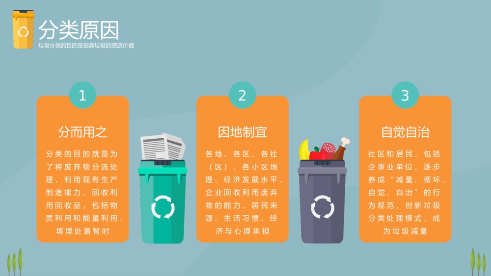 《垃圾不落地家园更美丽》垃圾分类教育主题PPT课件下载(带内容)4