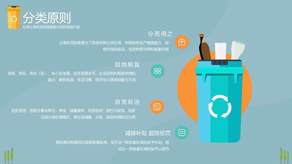 《垃圾不落地家园更美丽》垃圾分类教育主题PPT课件下载(带内容)9