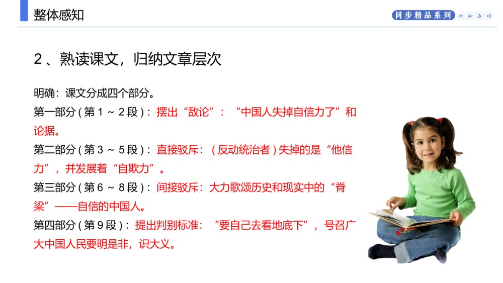 人教版九年级语文上册《中国人失掉自信力了吗》PPT课件7