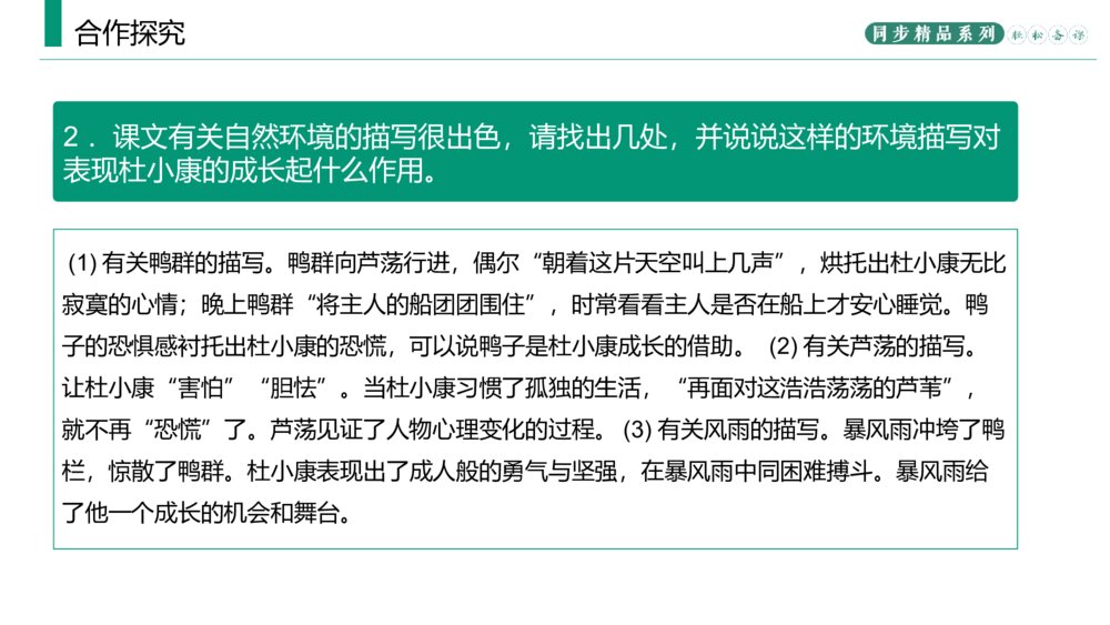 人教版九年级语文上册《孤独之旅》PPT课件9