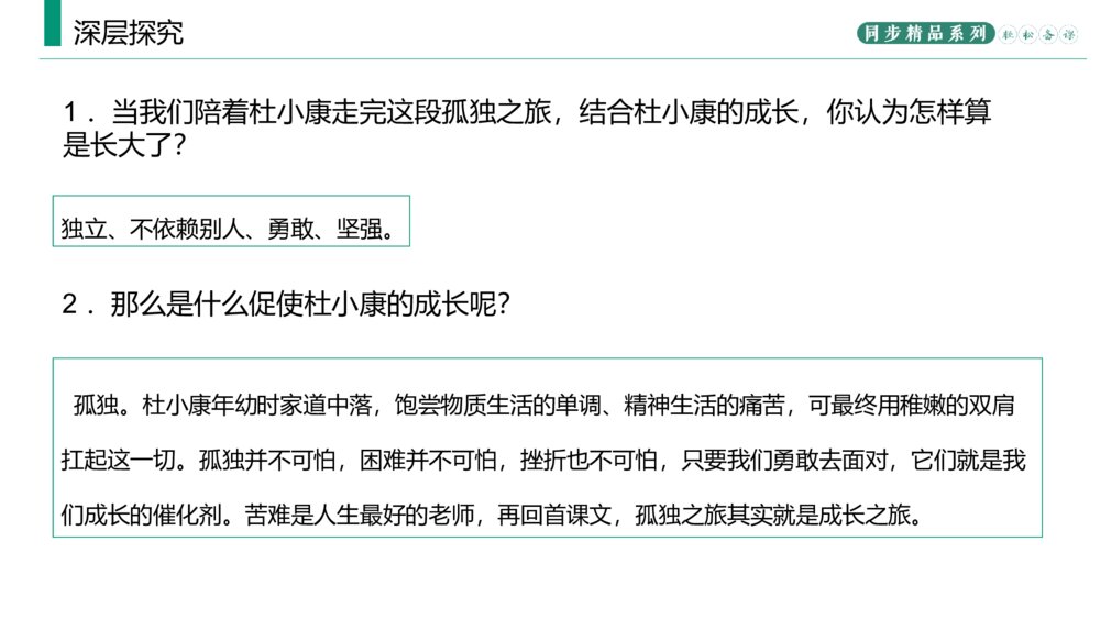 人教版九年级语文上册《孤独之旅》PPT课件10