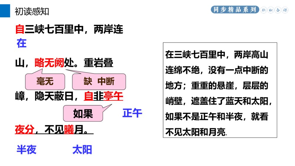 人教版八年级语文上册《三峡》PPT课件9