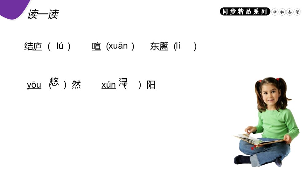 人教版八年级语文上册《饮酒(其五)》PPT课件6