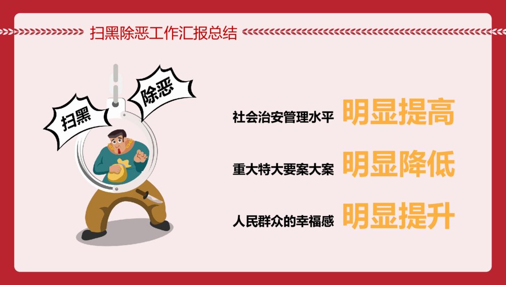聚集全国两会扫黑除恶主题PPT课件下载5