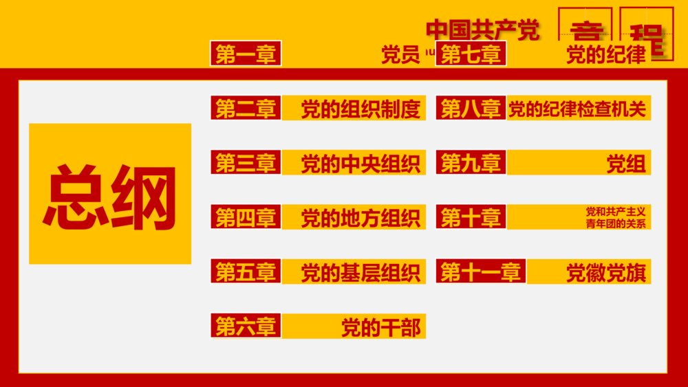 《十九大的党章学习》政府党建党课专题PPT课件3
