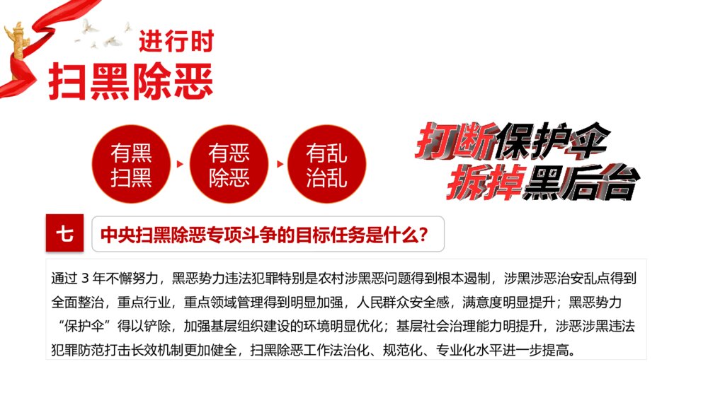 扫黑除恶弘扬正义维护稳定PPT下载5