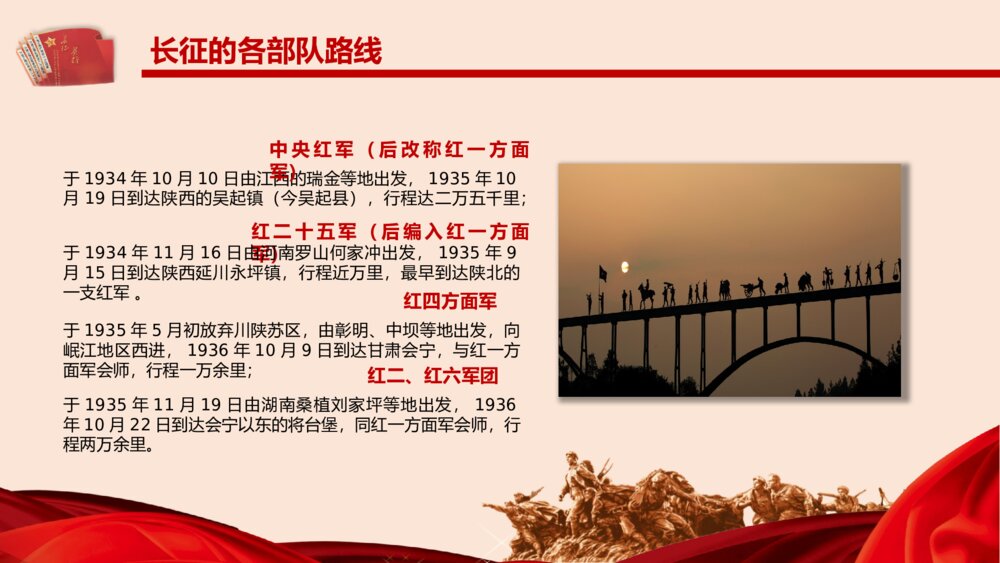 纪念中国工农长征胜利XX周年PPT课件下载7