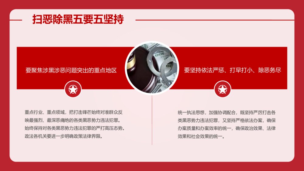 重拳出击扫黑除恶专项斗争主题PPT课件下载8
