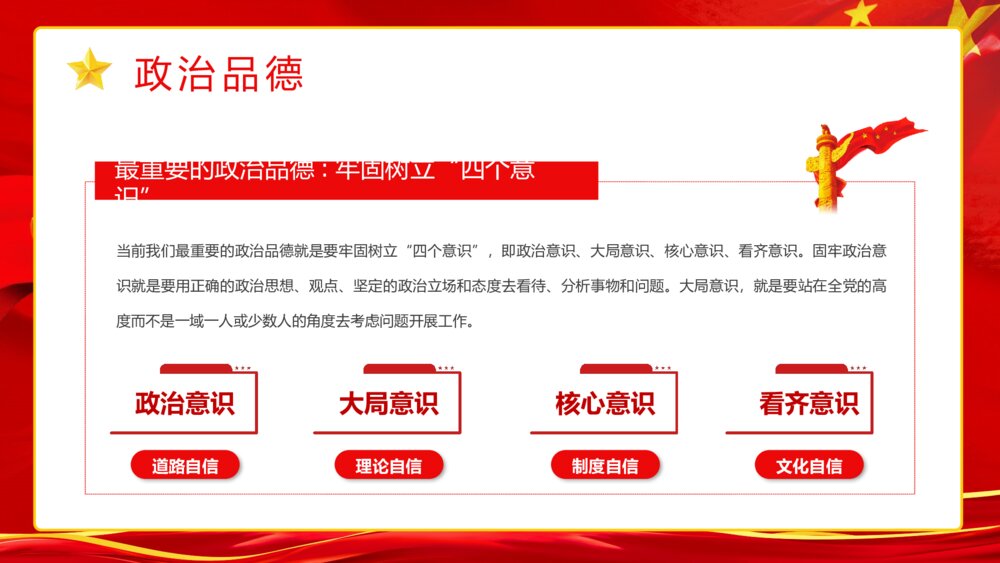 《党员干部立四德》党建党风党政宣传教育专题培训讲座PPT课件7